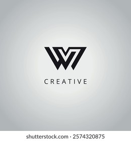 WW Modern Creative Minimal Business Letter Logo Design Vector Icon Symbol.