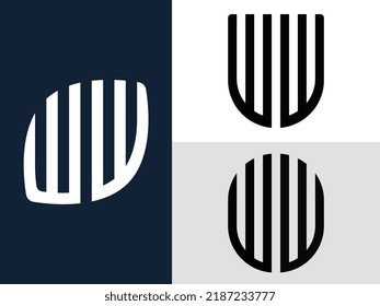WW diseño moderno de diseño de logotipo de letra inicial paquete vectorial. Será adecuado para qué empresa o nombre de marca inician esas iniciales.