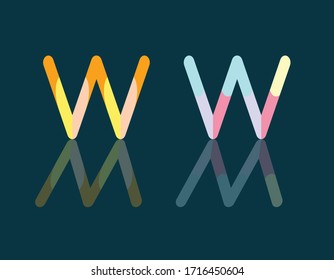 W.W modern style font suitable for logos and various designs