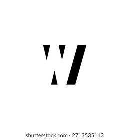 WW Negative Space Monogram Logo – Modern Minimal Lettermark Design