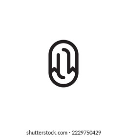 WW simple line concept in high quality professional design that will print well across any print media