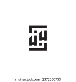 WW square concept retro logo in high quality professional design that will print well across any print media