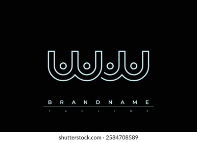 WW Technology Letter Logo Template. This tech letter logo is a graphic mark that uses letters to represent a technology company.