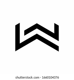 Icono de diseño del logotipo de la letra W
