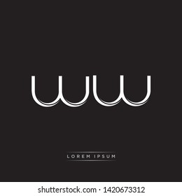 ww w Logo Initial Letter Split Lowercase Modern Monogram Template Design