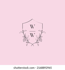 WW wedding logo letters in high quality professional design that will print well across any print media