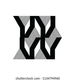WW, WVV, WUU initial abstract company logo 