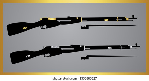 ww1 mosin rifle vector 