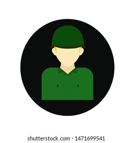 WW2 army flat icon design.