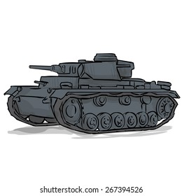 Ww2 German Medium Tank Hand Drawn Stock Vector (Royalty Free) 267394538 ...