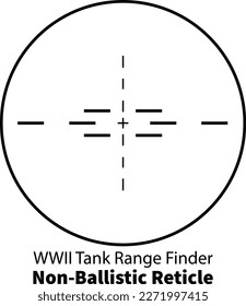 ww2 tank ammunition range finder reticle