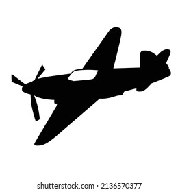 ww2 war plane silhouette vector design