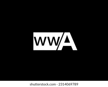 WWA Logo and Graphics design vector art, Icons isolated on black background