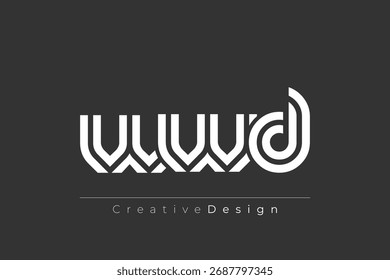 WWD Creative Unique Modern Letter Logo Design. Elegantes Monogramm-Logo-Design mit dekorativen Elementen und Typografie