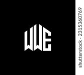 WWE letter logo design on BLACK background. WWE creative initials letter logo concept. WWE letter design.
