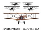 A WWI RFC fighter planes in formation