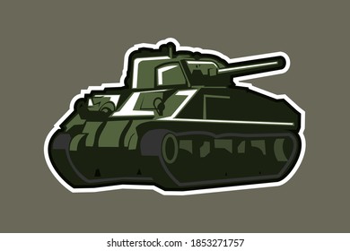 WWII - Amerikanische Mitteltank-Vektorgrafik