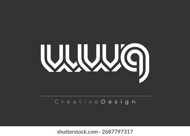WWQ Creative Unique Modern Letter Logo Design. Elegant Monogram Logo Design with Decorative Elements and Typography