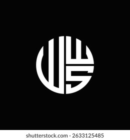 WWS logo WWS icon WWS monogram WWS letter minimalist Circle flat Unique modern abstract logo design.
