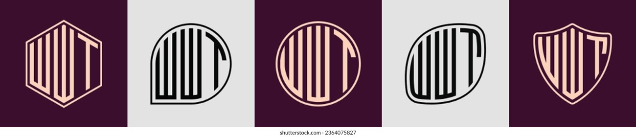 WWT modern initial monogram logo design vector. It will be suitable for which company or brand name start those initial.