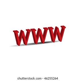 www 3D icon