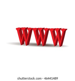 www 3D icon