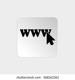 www  - black vector icon