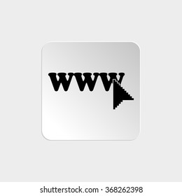 www  - black vector icon