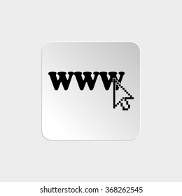 www  - black vector icon