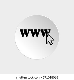 www  - black vector icon