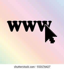 www  - black vector icon