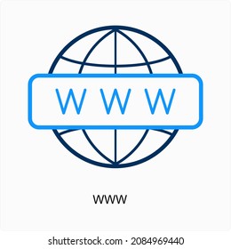 WW-Browser- und Domain-Icon-Konzept 
