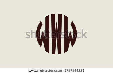 WWW Circle Emblem Abstract Monogram Letter Mark Vector Logo Template