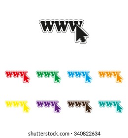 www - color vector icon