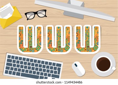 WWW concept vector design