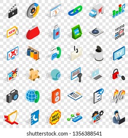 WWW design icons set. Isometric style of 36 www design vector icons for web for any design
