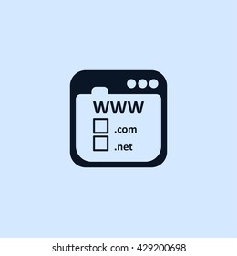 www domain icon. www domain vector illustration 