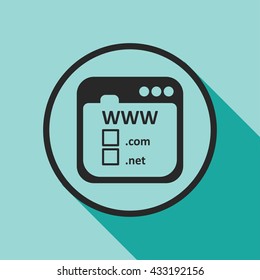www domain icon. www domain vector illustration 