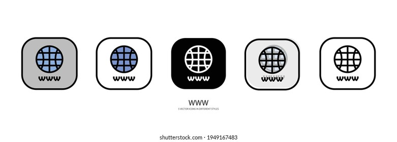 www domain vector type icon