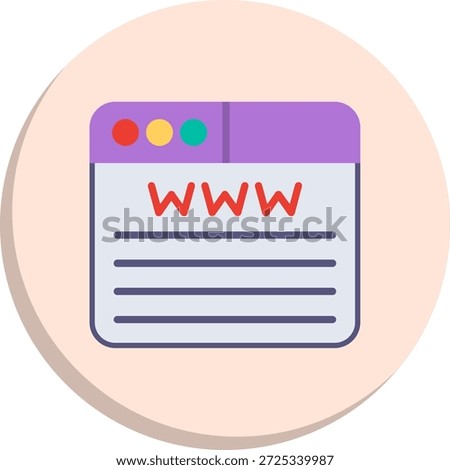 Www Flat Circle Style Icon