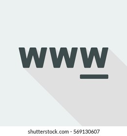 WWW flat single icon