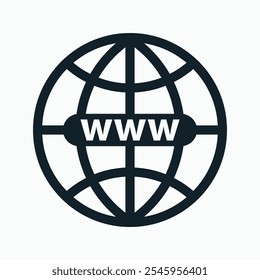 WWW glob icon vector illustration 