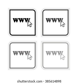 www  - grayscale vector icon