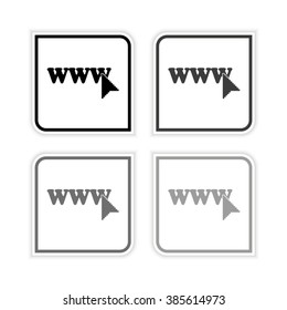 www -  grayscale vector icon