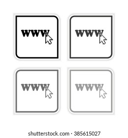 www  - grayscale vector icon