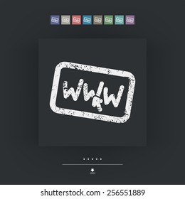 "www" grunge stamp