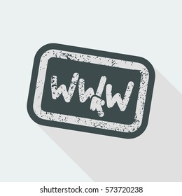 "www" grunge stamp