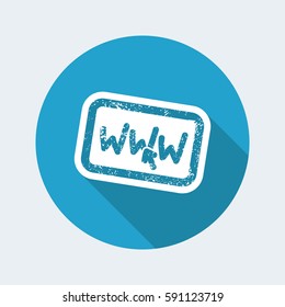 "www" grunge stamp