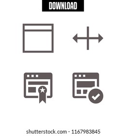 www icon. 4 www vector set. browser and cursor icons for web and design about www theme