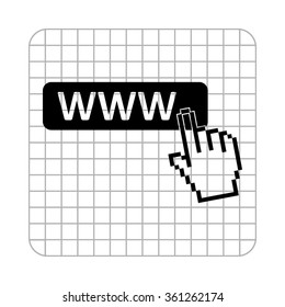 www icon  - black vector icon